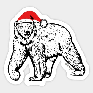 Christmas polar bear Sticker